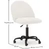 Buy Upholstered Office Chair - Bouclé - Bennett White 61271 - in the EU