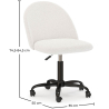 Buy Upholstered Office Chair - Bouclé - Bennett White 61271 with a guarantee