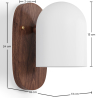 Buy Wooden and Metal Wall Sconce - Lura Brown 61274 - in the EU
