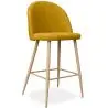 Buy Fabric Upholstered Stool - Scandinavian Design - 66cm - Bennett Yellow 61276 - in the EU