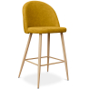 Buy Fabric Upholstered Stool - Scandinavian Design - 63cm  - Bennett Yellow 61276 - prices