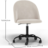 Buy Upholstered Office Chair - Velvet - Bennet Beige 61272 home delivery