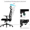 Buy Ergonomic Office Chair with Wheels and Armrests - Retor Black 61279 home delivery