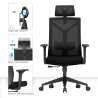 Buy Ergonomic Office Chair with Wheels and Armrests - Retor Black 61279 at MyFaktory