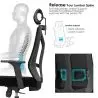 Buy Ergonomic Office Chair with Wheels and Armrests - Retor Black 61279 at MyFaktory