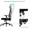 Buy Ergonomic Office Chair with Wheels and Armrests - Retor Black 61279 at MyFaktory