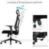 Buy Ergonomic Office Chair with Wheels and Armrests - Retor Black 61279 in the Europe