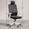 Buy Ergonomic Office Chair with Wheels and Armrests - Sembra Black 61280 with a guarantee