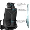 Buy Ergonomic Office Chair with Wheels and Armrests - Sembra Black 61280 home delivery