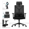 Buy Ergonomic Office Chair with Wheels and Armrests - Sembra Black 61280 at MyFaktory
