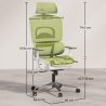 Buy Ergonomic Office Chair with Wheels and Armrests - Techas Green 61281 - prices