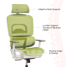 Buy Ergonomic Office Chair with Wheels and Armrests - Techas Green 61281 home delivery