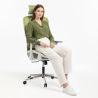 Buy Ergonomic Office Chair with Wheels and Armrests - Techas Green 61281 at MyFaktory