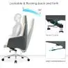 Buy Ergonomic Office Chair with Wheels and Armrests - Vista White 61283 in the Europe