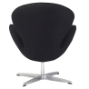 Buy Curved Design Swivel Armchair - Fabric Uphostered - Colette Black 13662 in the Europe