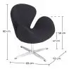 Buy Armchair with armrests - Fabric upholstery - Svinia Black 13662 - in the EU
