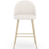 Buy Stool Upholstered in Bouclé Fabric - Scandinavian Design - 66cm - Bennett White 61285 - in the EU
