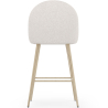 Buy Stool Upholstered in Bouclé Fabric - Scandinavian Design - 66cm - Bennett White 61285 in the Europe