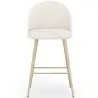 Buy Stool Upholstered in Bouclé Fabric - Scandinavian Design - 66cm - Bennett White 61285 - in the EU