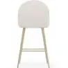 Buy Stool Upholstered in Bouclé Fabric - Scandinavian Design - 66cm - Bennett White 61285 home delivery