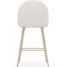 Buy Stool Upholstered in Bouclé Fabric - Scandinavian Design - Bennett White 61285 in the Europe