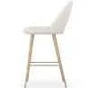 Buy Stool Upholstered in Bouclé Fabric - Scandinavian Design - 66cm - Bennett White 61285 in the Europe