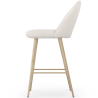 Buy Stool Upholstered in Bouclé Fabric - Scandinavian Design - Bennett White 61285 at MyFaktory