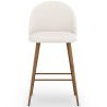 Buy Stool Upholstered in Bouclé Fabric - Scandinavian Design - 66cm - Bennett White 61286 in the Europe