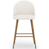 Buy Stool Upholstered in Bouclé Fabric - Scandinavian Design - Bennett White 61286 - in the EU