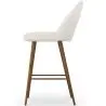 Buy Stool Upholstered in Bouclé Fabric - Scandinavian Design - 66cm - Bennett White 61286 in the Europe