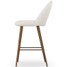 Buy Stool Upholstered in Bouclé Fabric - Scandinavian Design - Bennett White 61286 at MyFaktory
