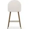 Buy Stool Upholstered in Bouclé Fabric - Scandinavian Design - 66cm - Bennett White 61286 home delivery