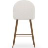 Buy Stool Upholstered in Bouclé Fabric - Scandinavian Design - Bennett White 61286 in the Europe