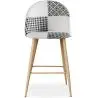 Buy Patchwork Upholstered Stool - Scandinavian Style - Black and White - 66cm -  Bennett White / Black 61291 - in the EU