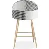Buy Patchwork Upholstered Stool - Scandinavian Style - Black and White - 66cm -  Bennett White / Black 61291 in the Europe