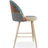 Buy Patchwork Upholstered Stool - Scandinavian Style - 63cm -  Bennett  Multicolour 61292 home delivery