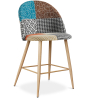 Buy Patchwork Upholstered Stool - Scandinavian Style - 63cm -  Bennett  Multicolour 61292 - prices