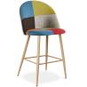 Buy Patchwork Upholstered Stool - Scandinavian - 66cm - Bennett Multicolour 61293 - prices