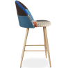 Buy Patchwork Upholstered Stool - Scandinavian Style - 66cm - Bennett Multicolour 61294 in the Europe