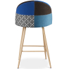 Buy Patchwork Upholstered Stool - Scandinavian Style - 66cm - Bennett Multicolour 61294 home delivery