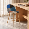 Buy Patchwork Upholstered Stool - Scandinavian - 66cm - Bennett Multicolour 61294 - prices