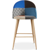 Buy Patchwork Upholstered Stool - Scandinavian Style - 63cm- Bennett Multicolour 61294 - in the EU