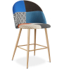 Buy Patchwork Upholstered Stool - Scandinavian Style - 63cm- Bennett Multicolour 61294 - prices