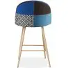 Buy Patchwork Upholstered Stool - Scandinavian Style - 66cm - Bennett Multicolour 61294 home delivery