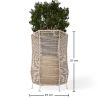 Buy Round Floor Planter - Boho Style - Gremah Natural 61246 home delivery