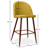 Buy Fabric Upholstered Stool - Scandinavian Design - 66cm- Bennett Yellow 61284 at MyFaktory