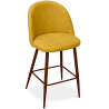 Buy Fabric Upholstered Stool - Scandinavian Design - 66cm- Bennett Yellow 61284 home delivery