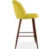 Buy Velvet Upholstered Stool - Scandinavian Design - 66cm - Bennett Yellow 61287 home delivery