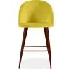 Buy Velvet Upholstered Stool - Scandinavian Design - 66cm - Bennett Yellow 61287 - in the EU