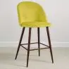 Buy Velvet Upholstered Stool - Scandinavian Design - 66cm - Bennett Yellow 61287 - prices